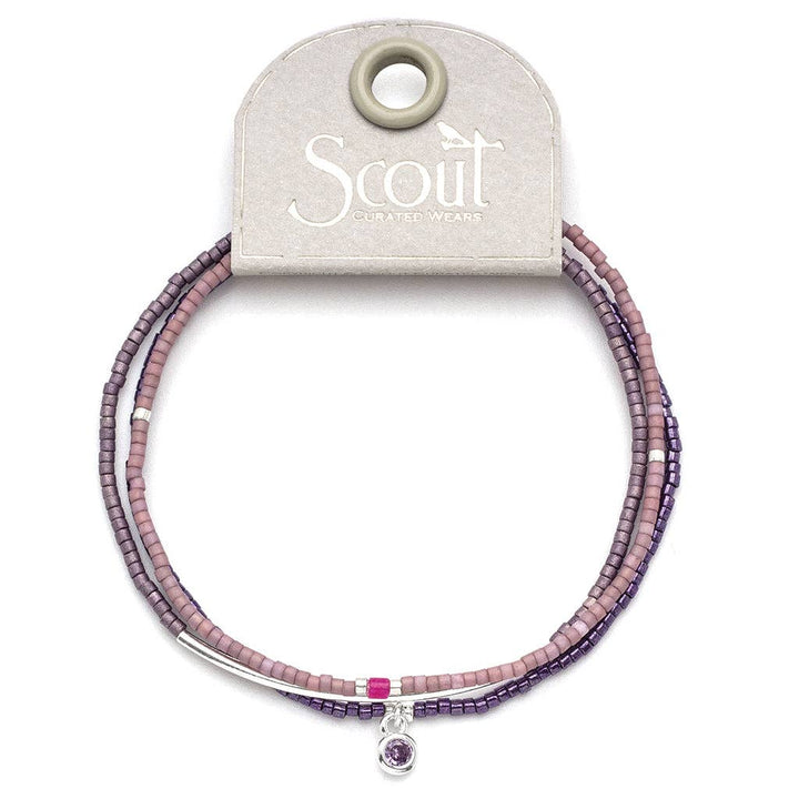 Bracelet Trio - Purple/Silver