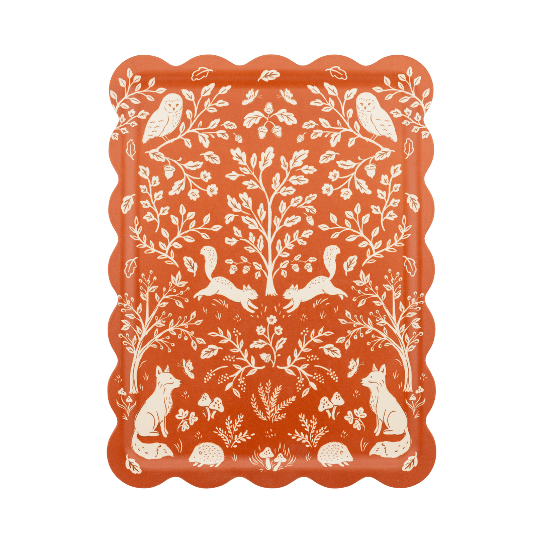 Acorn Grove Scalloped Bamboo Tray - Merry PigletsMy Mind’s Eye