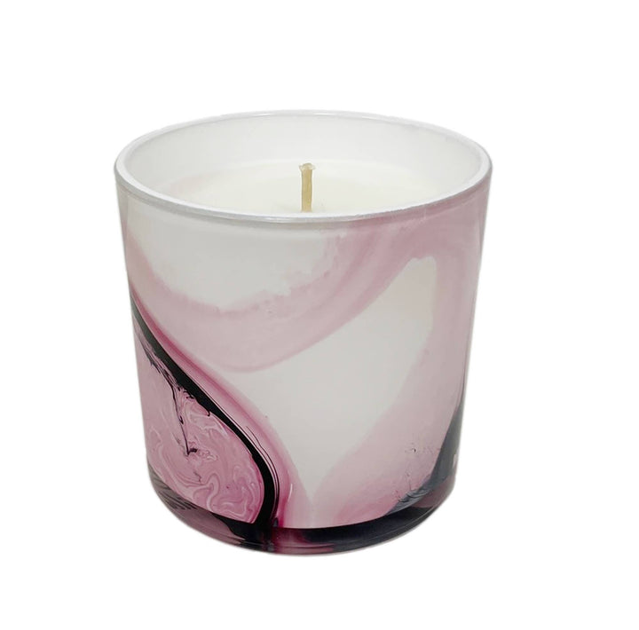 Vanilla & Red Currant Swirl Glass Candle