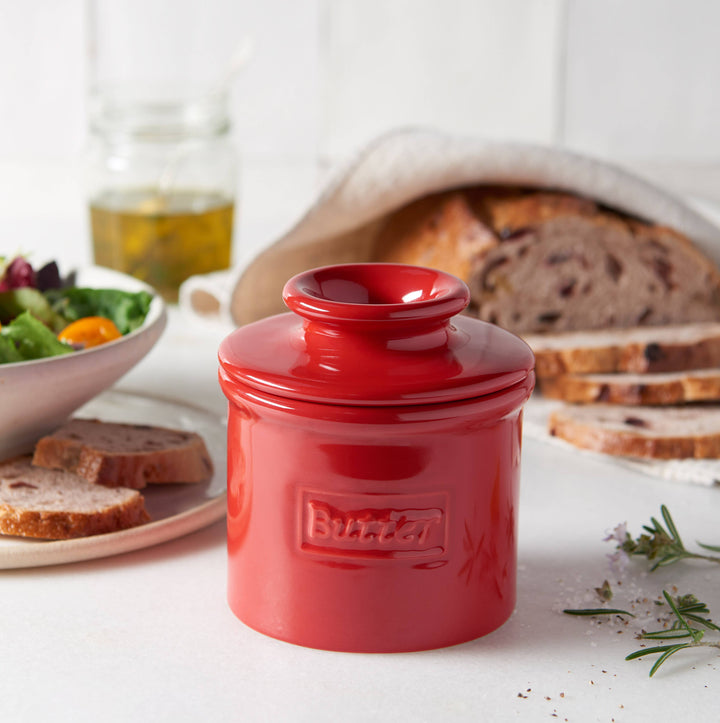 Cafe Maraschino Red Butter Bell Crock