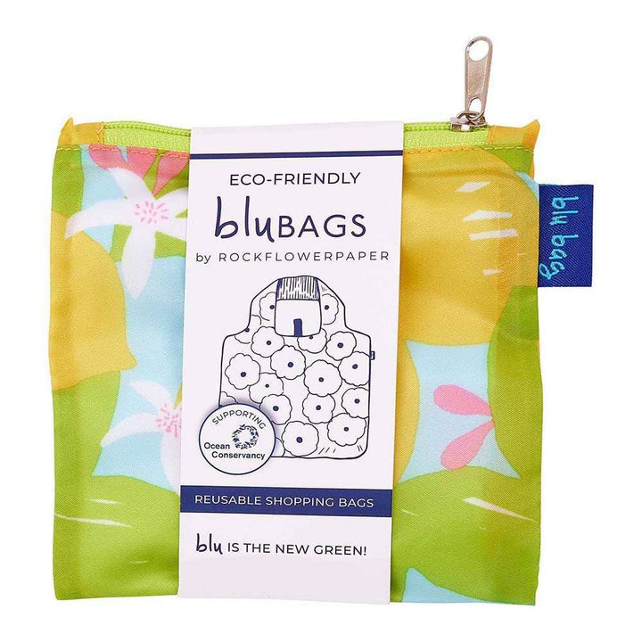 Lemon Blossoms Reusable Shopper Tote Bag