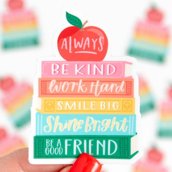 Affirmations Book Stack Sticker - Merry PigletsPippi Post