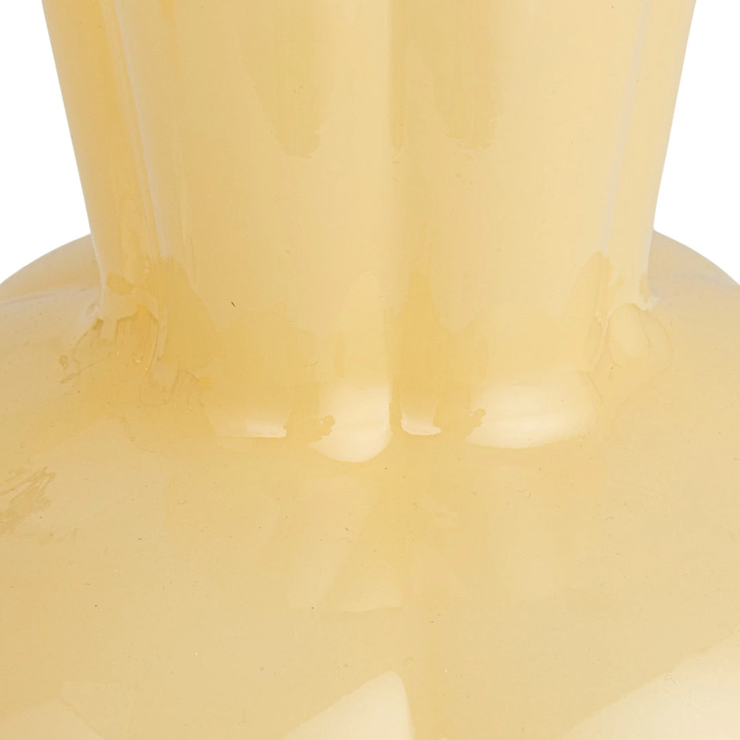 Opaque Yellow Glass Vase