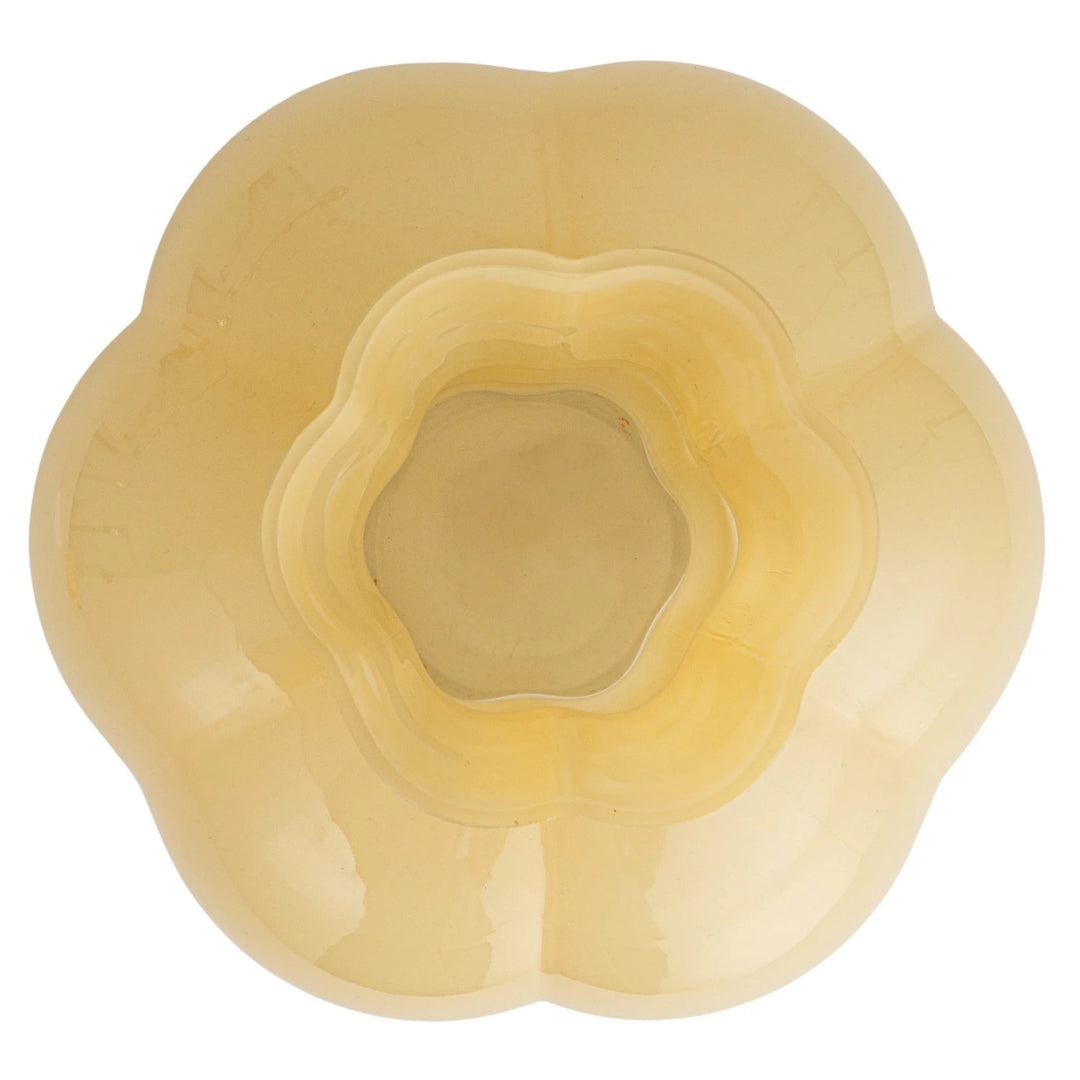 Opaque Yellow Glass Vase