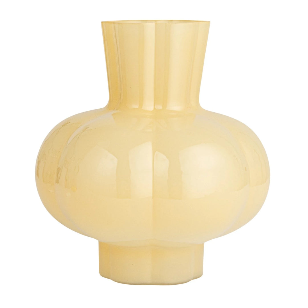 Opaque Yellow Glass Vase