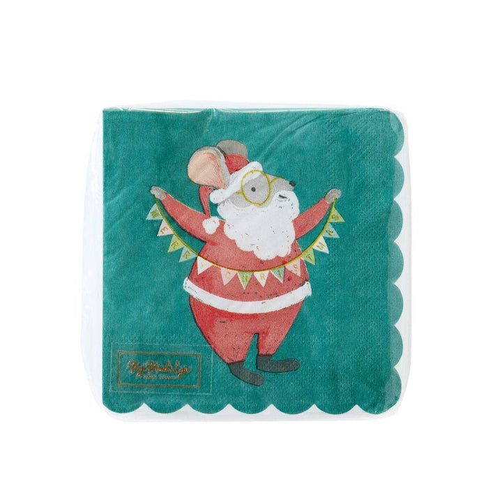 All Through The House Scallop Cocktail Napkin - Merry PigletsMy Mind’s Eye