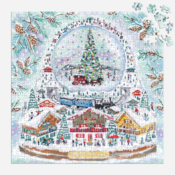 Alpine Village 500 Piece Puzzle - Merry PigletsGalison