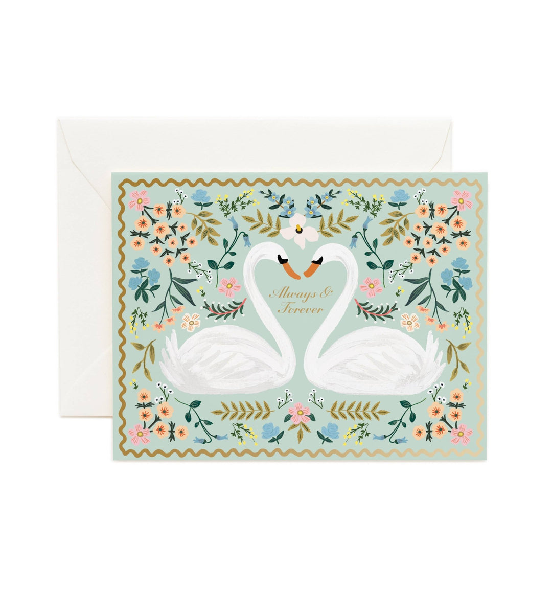 Always & Forever Swans Wedding Greeting Card - Merry PigletsRifle Paper Co.