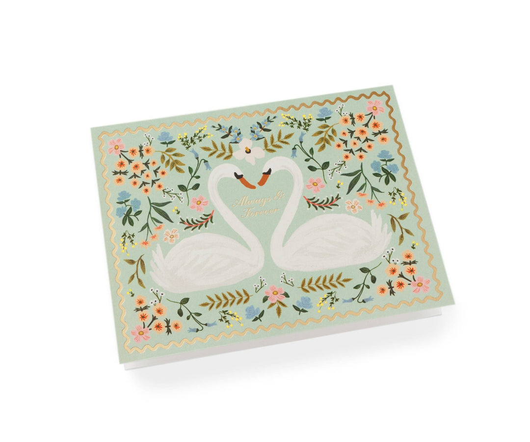 Always & Forever Swans Wedding Greeting Card - Merry PigletsRifle Paper Co.