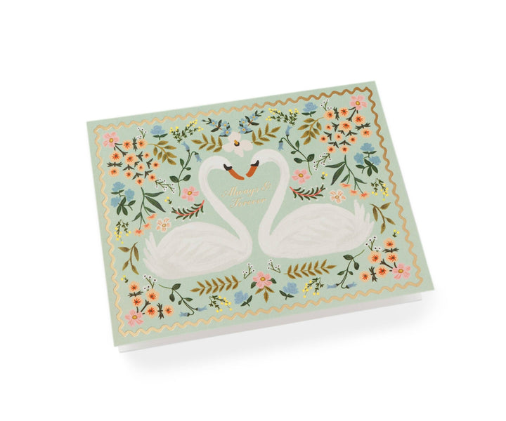 Always & Forever Swans Wedding Greeting Card - Merry PigletsRifle Paper Co.