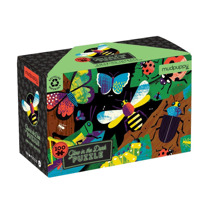 Amazing Insects 100 Piece Glow in the Dark Puzzle - Merry PigletsMudpuppy