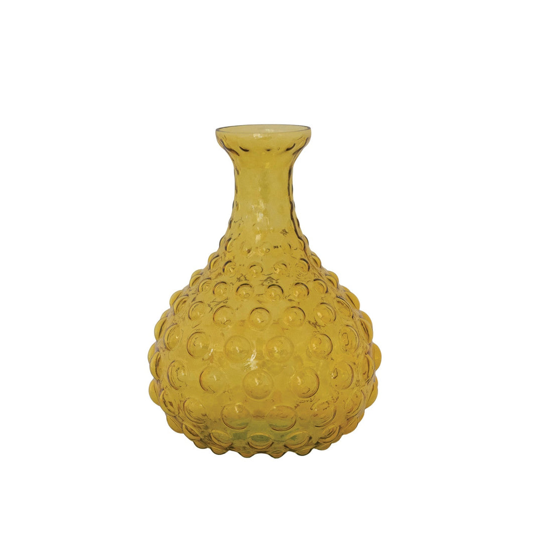 Amber Glass Hobnail Vase - Merry PigletsCreative Co-Op
