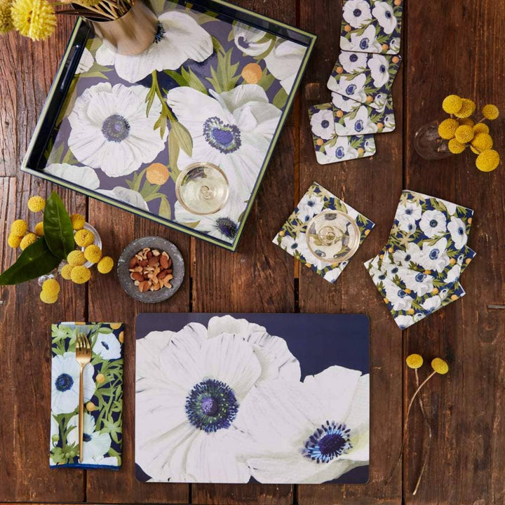 Anemone Poppy Paper Cocktail Napkins - Merry Pigletsrockflowerpaper