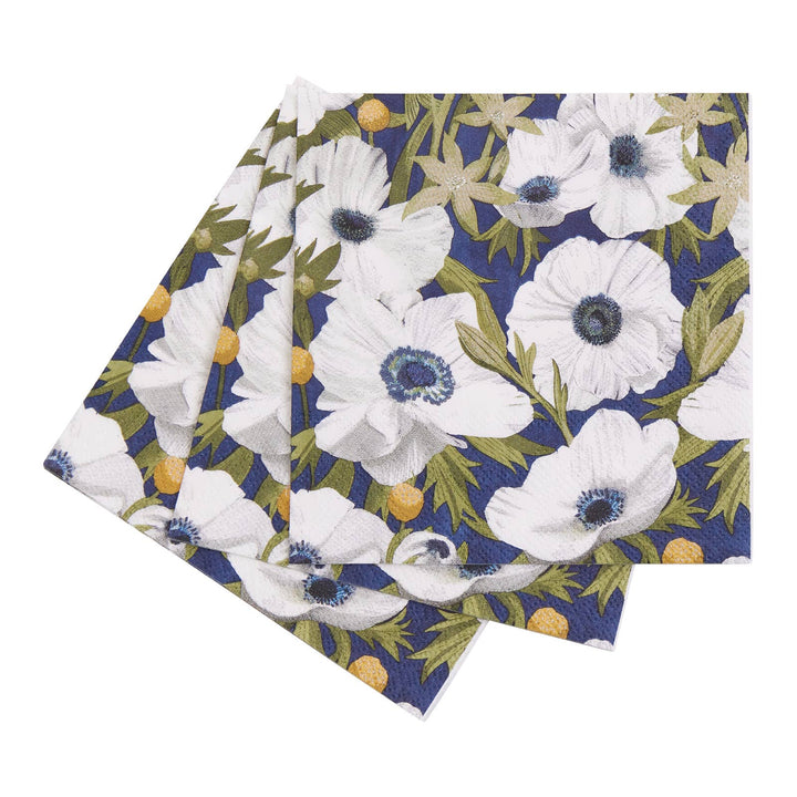 Anemone Poppy Paper Cocktail Napkins - Merry Pigletsrockflowerpaper