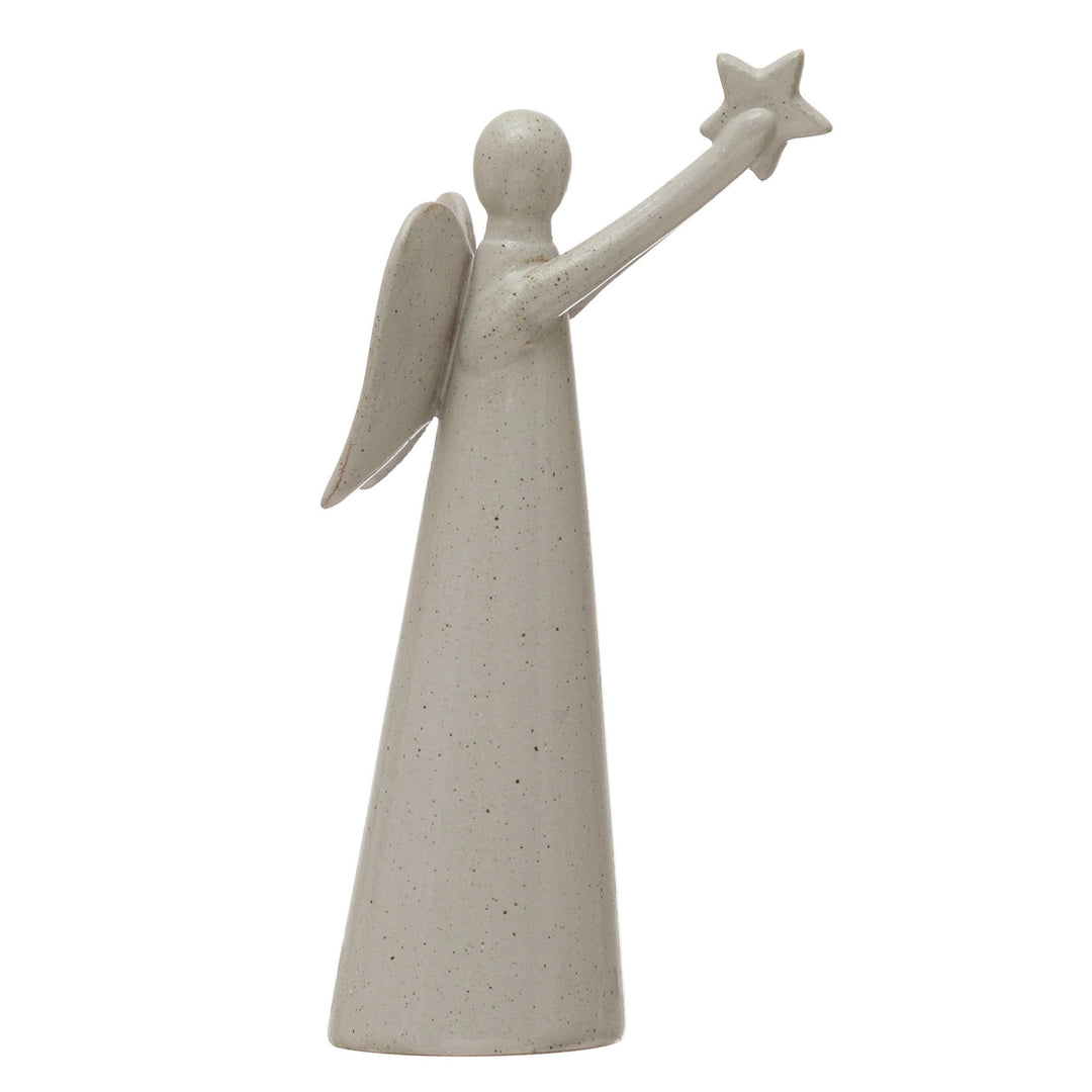 Angel with Star Figurine - Merry PigletsCreative Co - Op