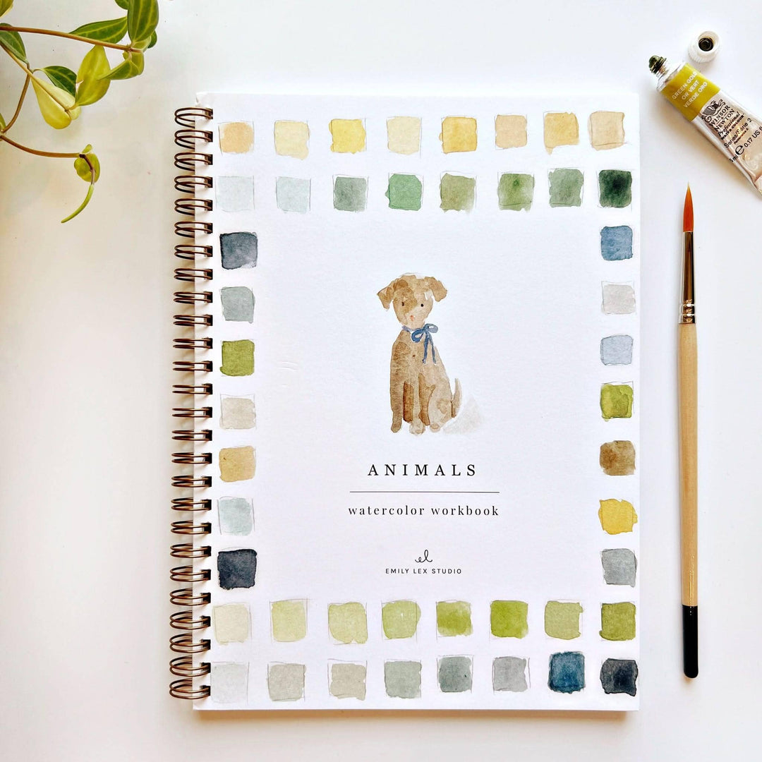 Animals Watercolor Workbook - Merry Pigletsemily lex studio