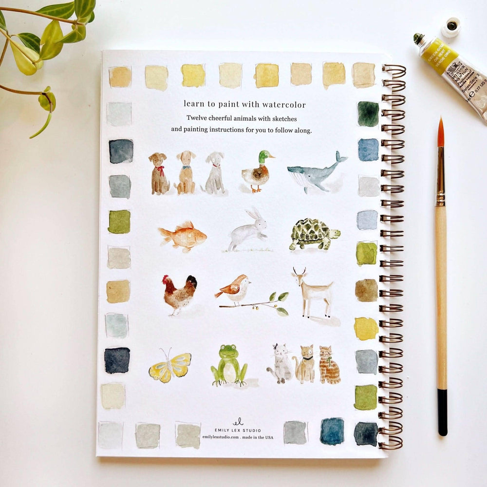 Animals Watercolor Workbook - Merry Pigletsemily lex studio