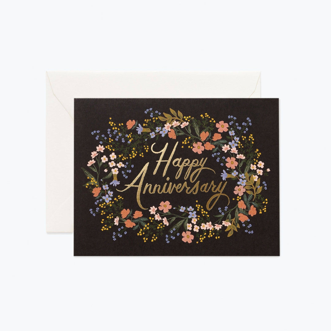 Anniversary Wreath Card - Merry PigletsRifle Paper Co.