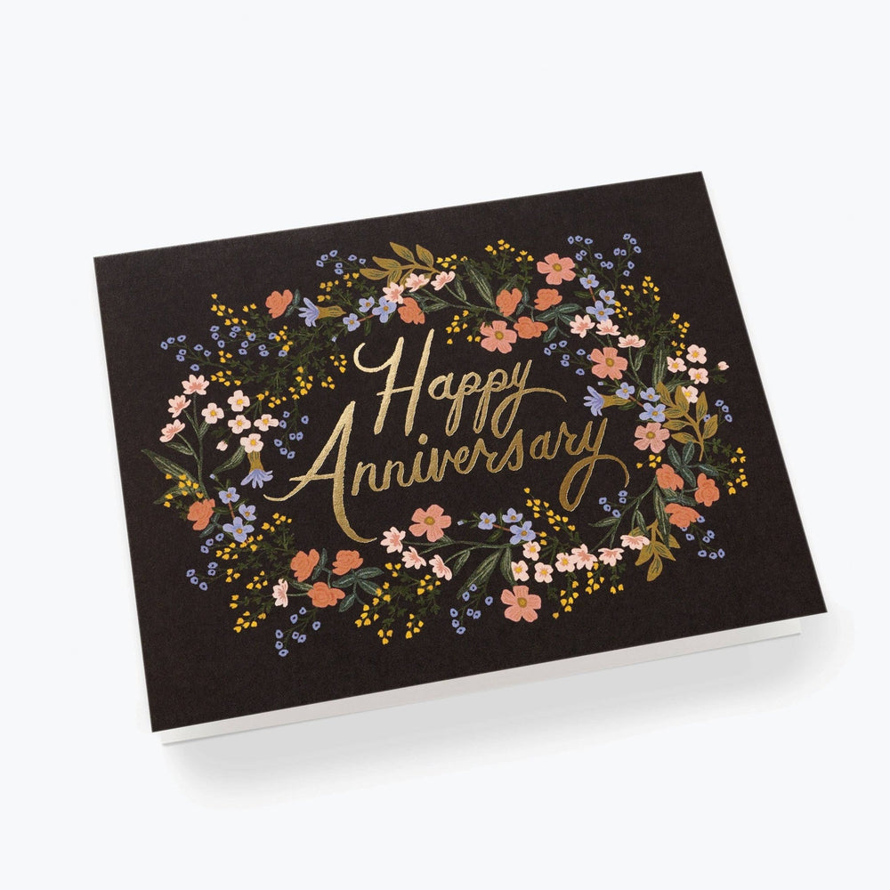 Anniversary Wreath Card - Merry PigletsRifle Paper Co.