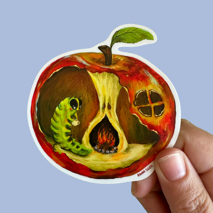 Apple Cottage Sticker - Merry PigletsAnna Seed