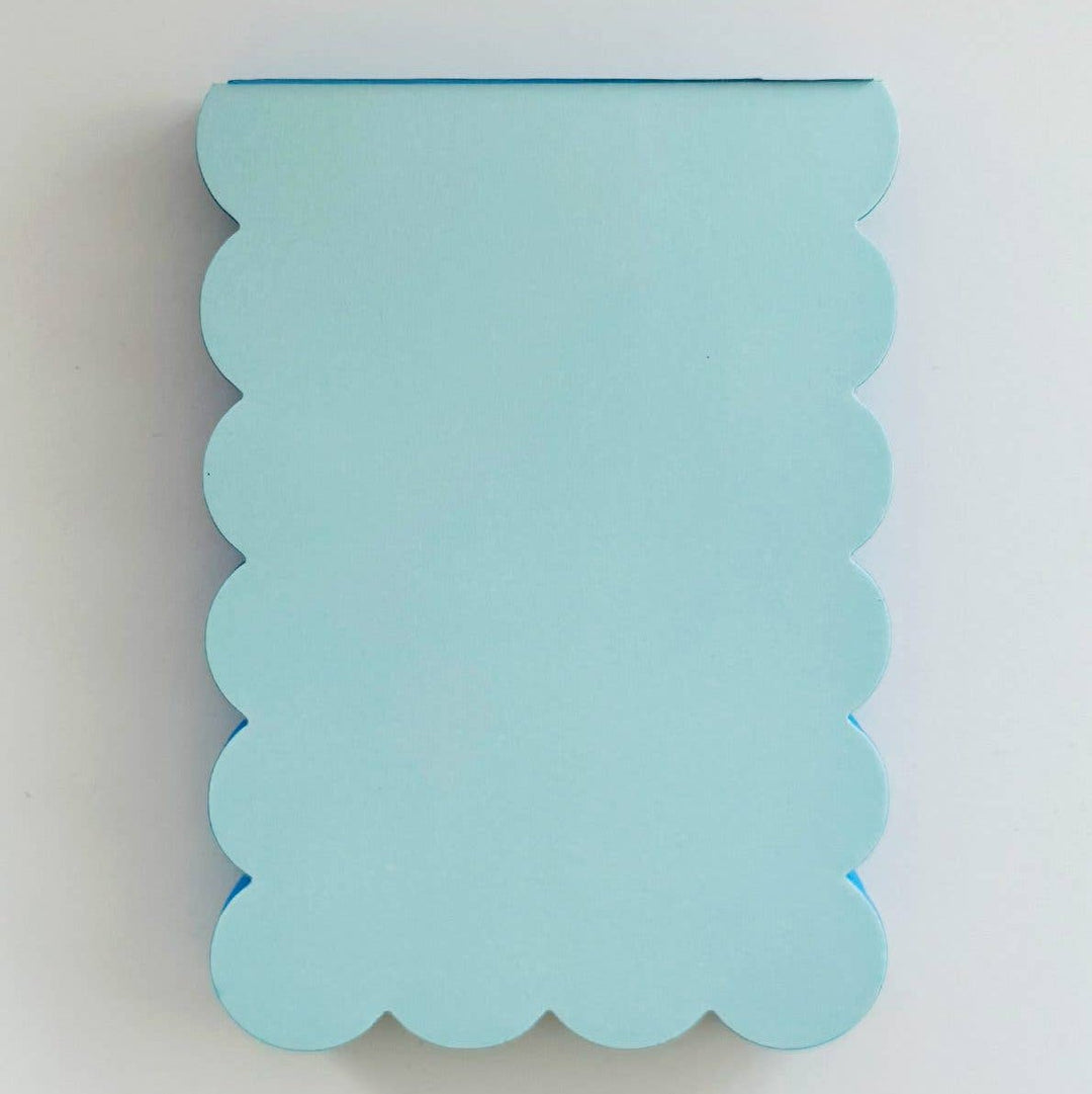 Aqua + Blue Scalloped Notepad - Merry PigletsIdlewild Co.