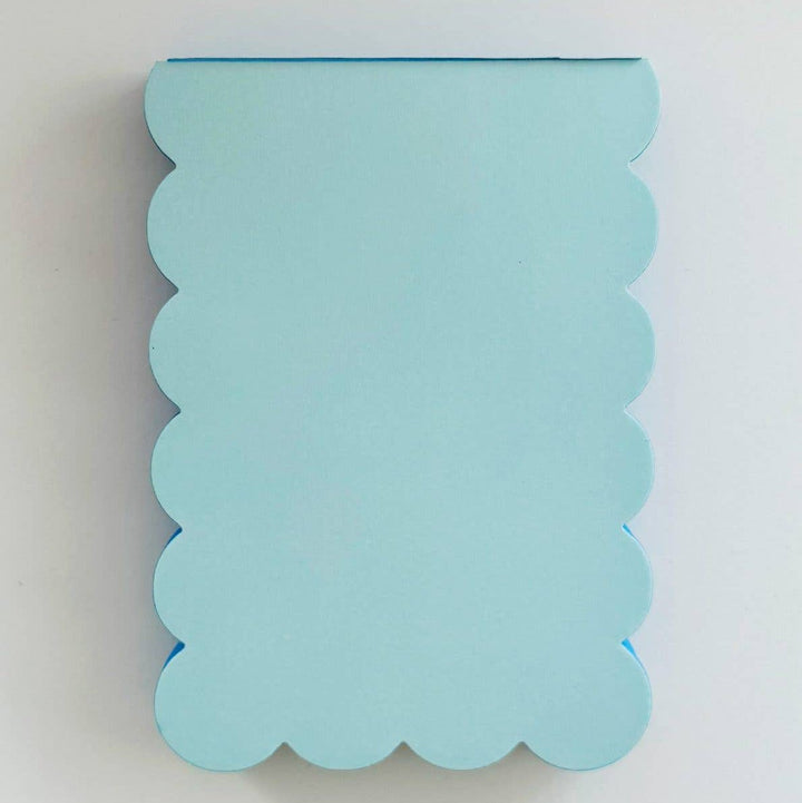 Aqua + Blue Scalloped Notepad - Merry PigletsIdlewild Co.