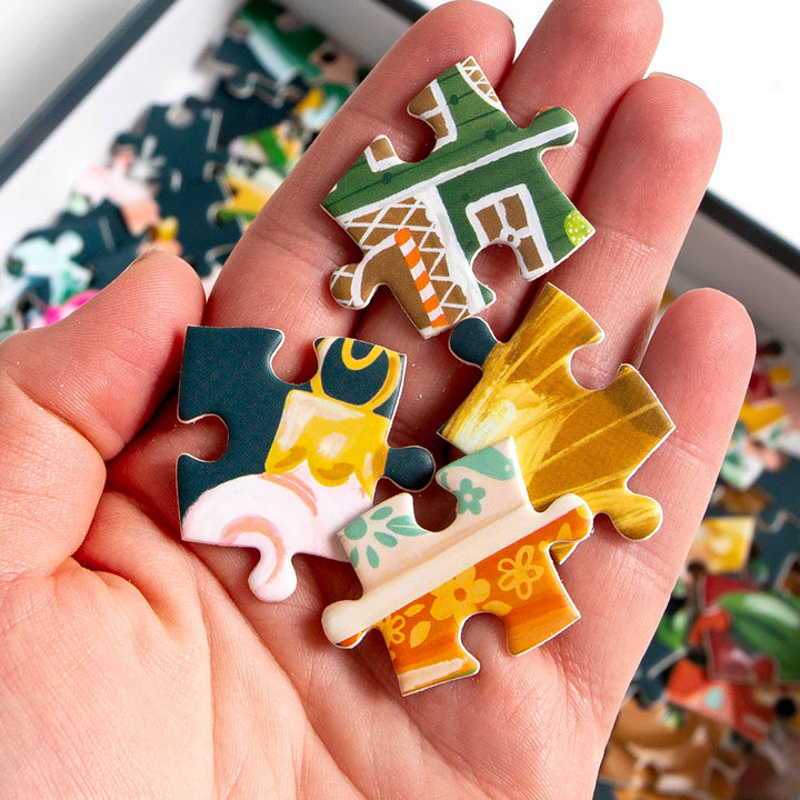 Around The Tree 500 Piece Puzzle - Merry Piglets1canoe2 | One Canoe Two Paper Co.