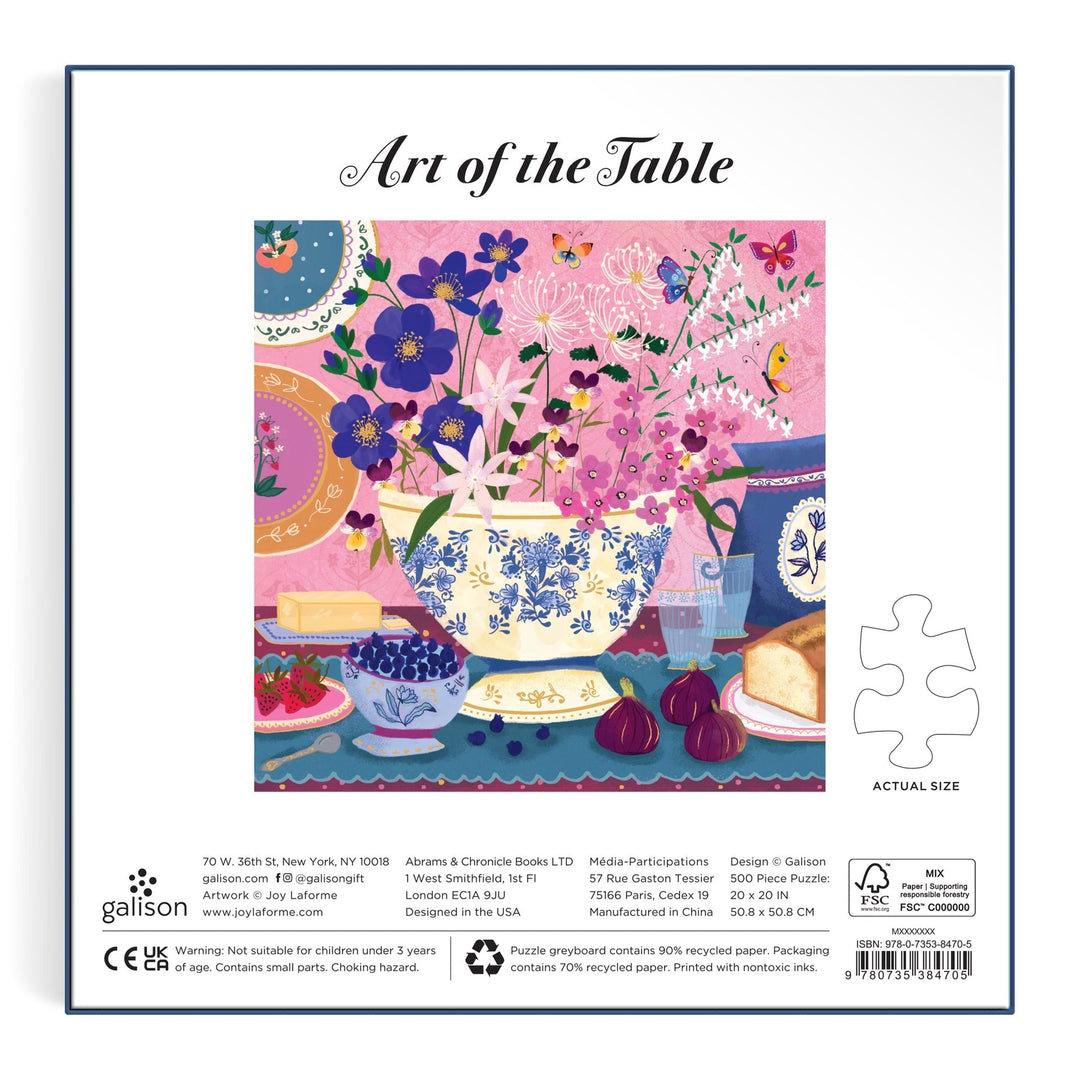 Art of the Table 500 Piece Puzzle - Merry PigletsGalison
