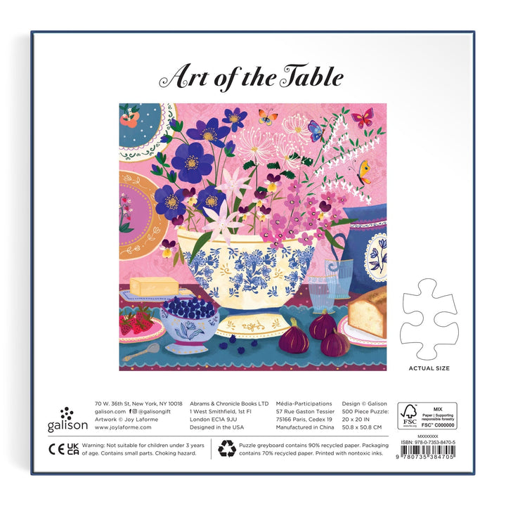 Art of the Table 500 Piece Puzzle - Merry PigletsGalison