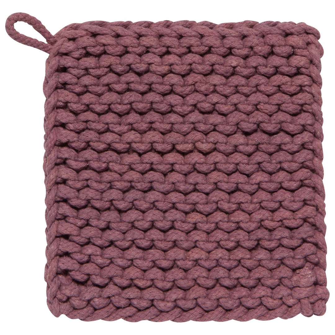 Ash Plum Knit Potholder - Merry PigletsDanica Heirloom