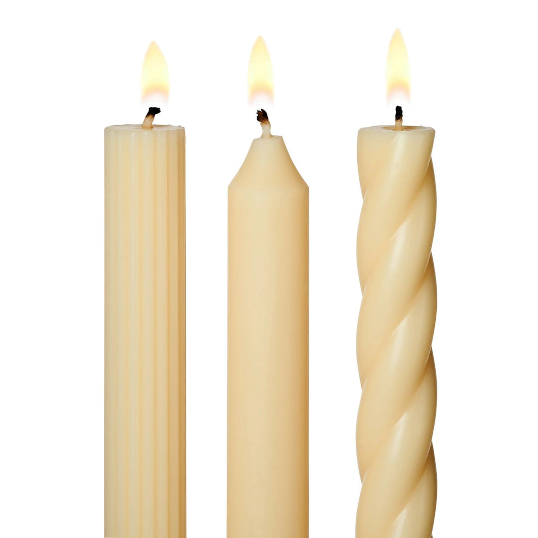 Assorted Taper Candles 3 - Pack - Merry PigletsIllume