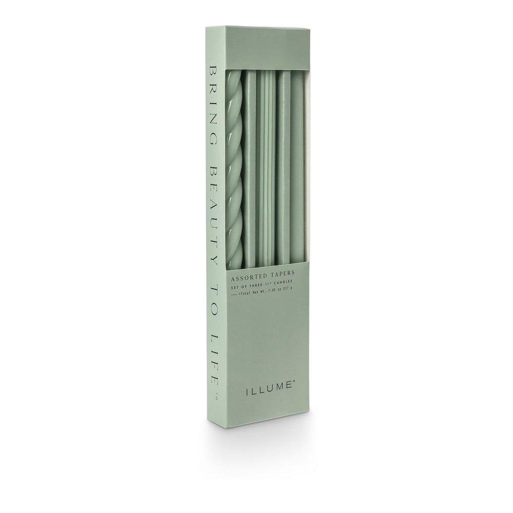 Assorted Taper Candles 3 - Pack - Merry PigletsIllume