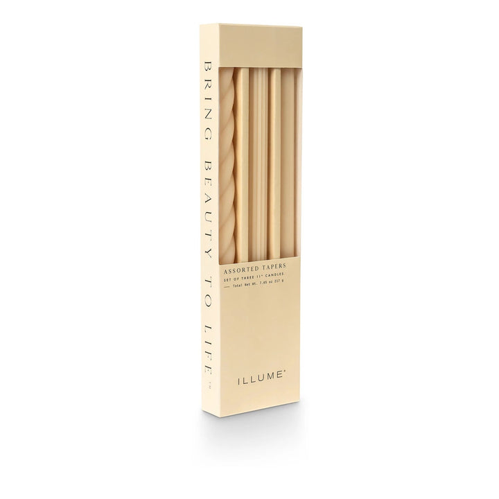 Assorted Taper Candles 3 - Pack - Merry PigletsIllume