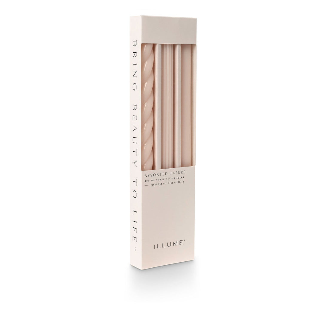 Assorted Taper Candles 3 - Pack - Merry PigletsIllume