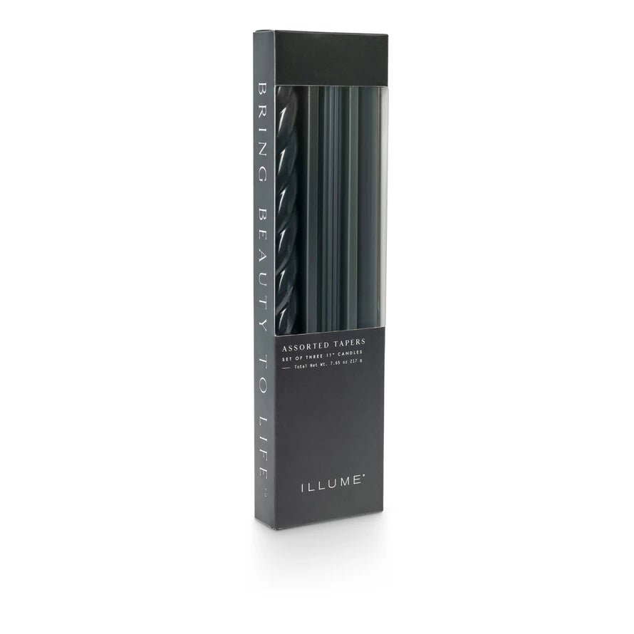 Assorted Taper Candles 3 - Pack - Merry PigletsIllume