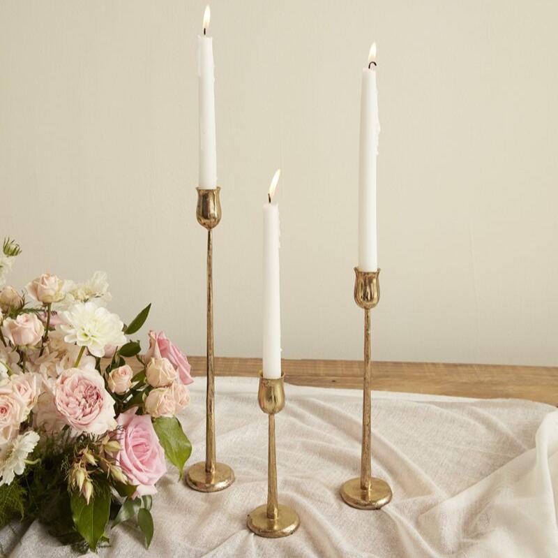 Auric Metal Candlestick