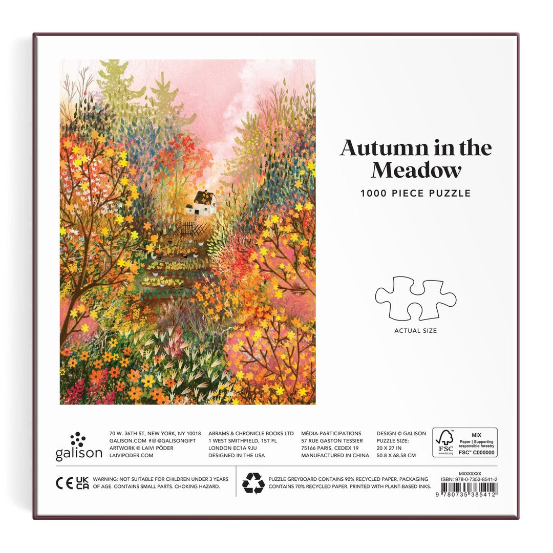 Autumn in the Meadow 1000 Piece Puzzle - Merry PigletsGalison