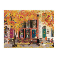 Autumn in the Neighborhood 1000 Piece Puzzle - Merry Piglets