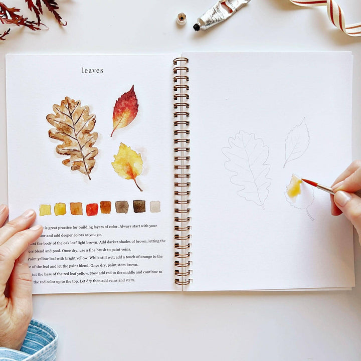 Autumn Watercolor Workbook - Merry Pigletsemily lex studio