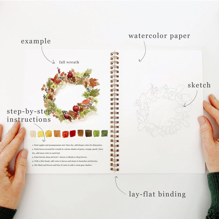 Autumn Watercolor Workbook - Merry Pigletsemily lex studio