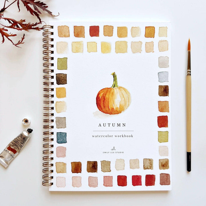 Autumn Watercolor Workbook - Merry Pigletsemily lex studio