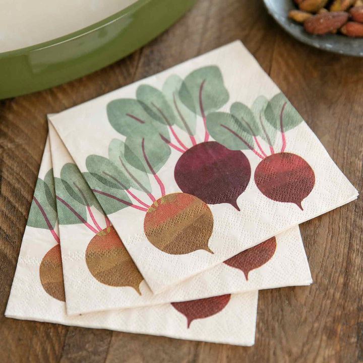 Three Beets Paper Napkins