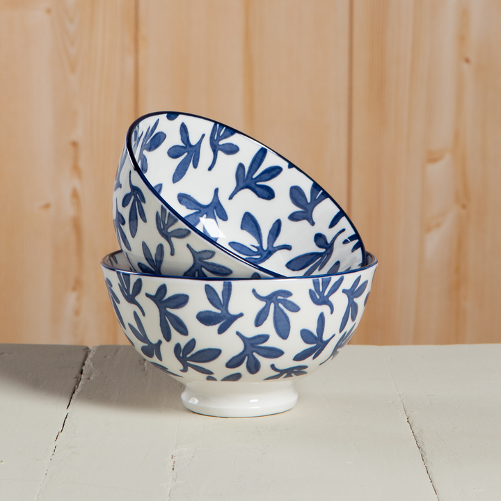 Blue Floral Stamped Bowl