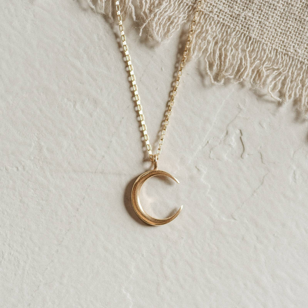 Gold Crescent Necklace