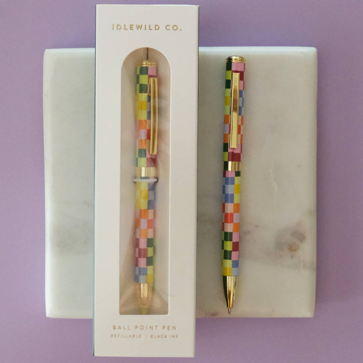 Rainbow Check Ballpoint Luxe Pen