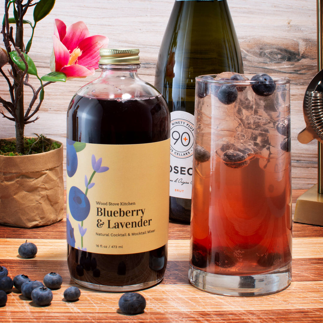Blueberry and Lavender Cocktail & Mocktail Mixer - Merry Piglets