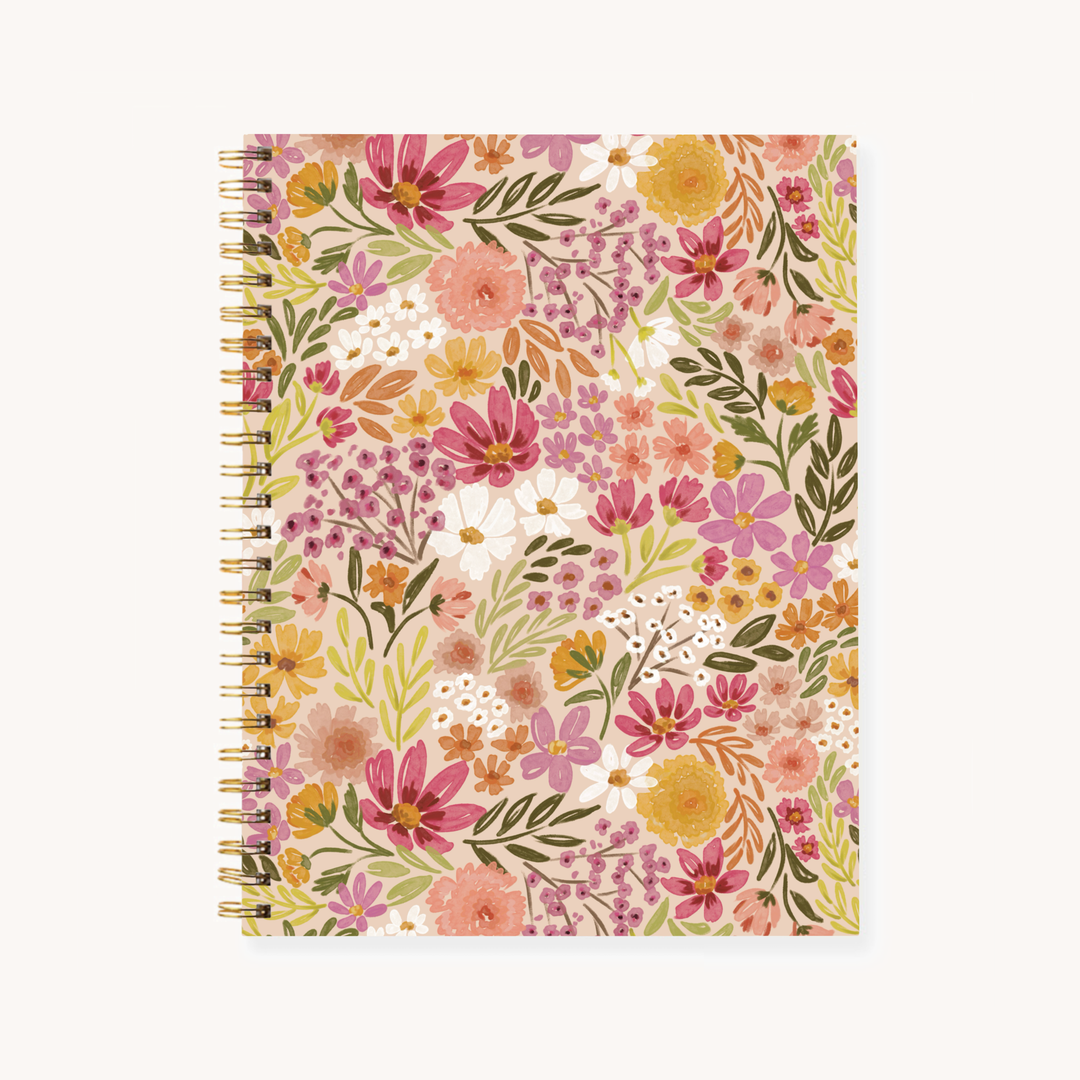Primrose Petals Hardcover Spiral Notebook