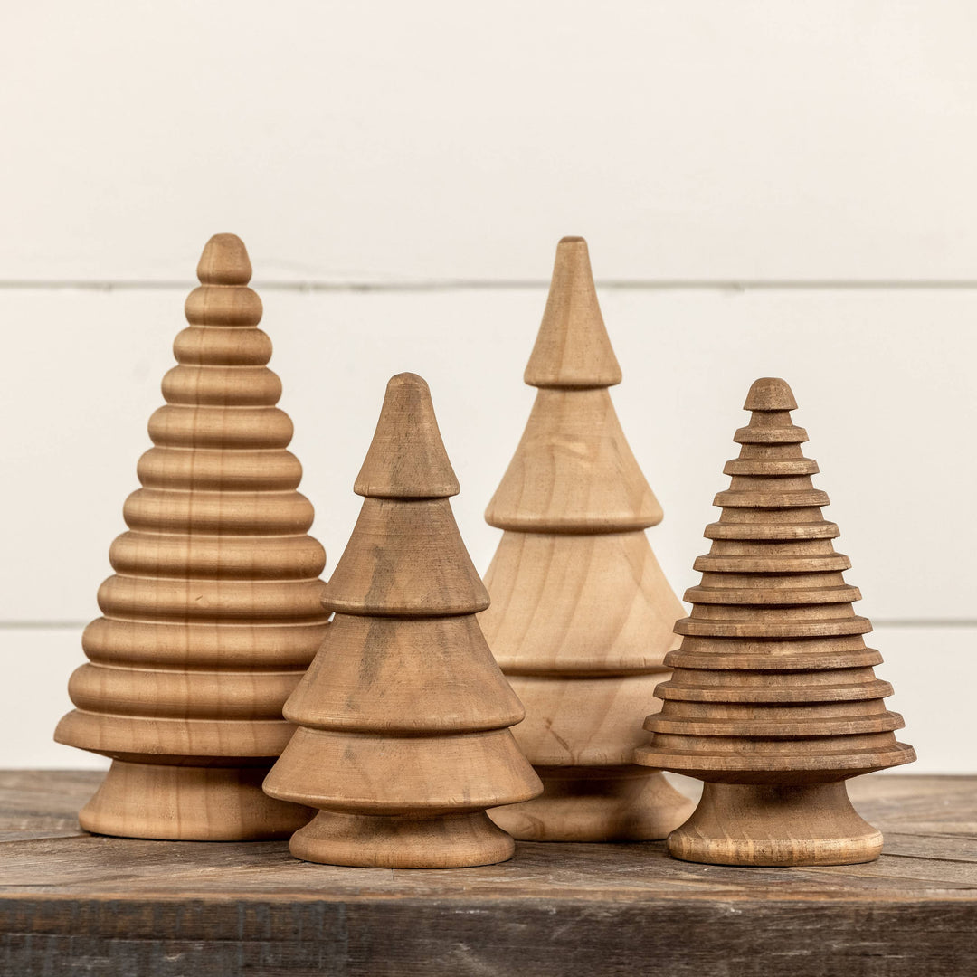 Wood Grooved Pine Tree