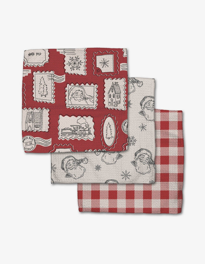 Christmas Santa Geometry Dishcloth Set