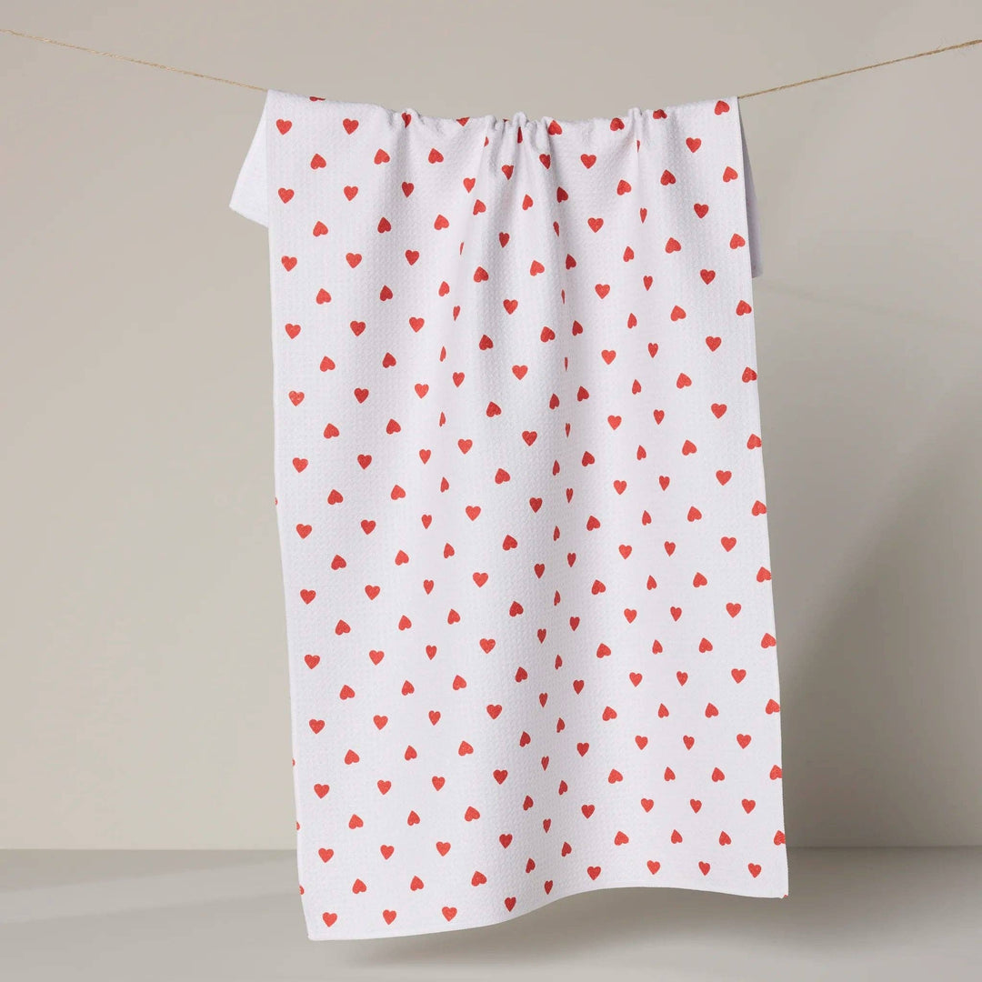 Baby Hearts Tea Towel - Merry PigletsGeometry